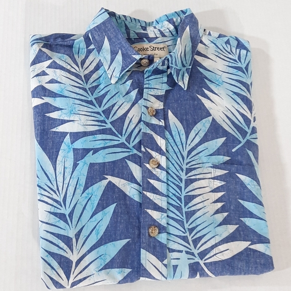 Cooke Street Palm Frond Reverse Print Hawaiian Shirt - Picture 5 of 6